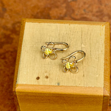 Load image into Gallery viewer, 14KT Yellow Gold Oval Imitation Citrine Butterfly Wire Earrings