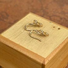 Load image into Gallery viewer, 14KT Yellow Gold Oval Imitation Citrine Butterfly Wire Earrings