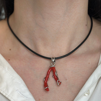 Sterling Silver 3mm Black Leather Cord Necklace - LSJ