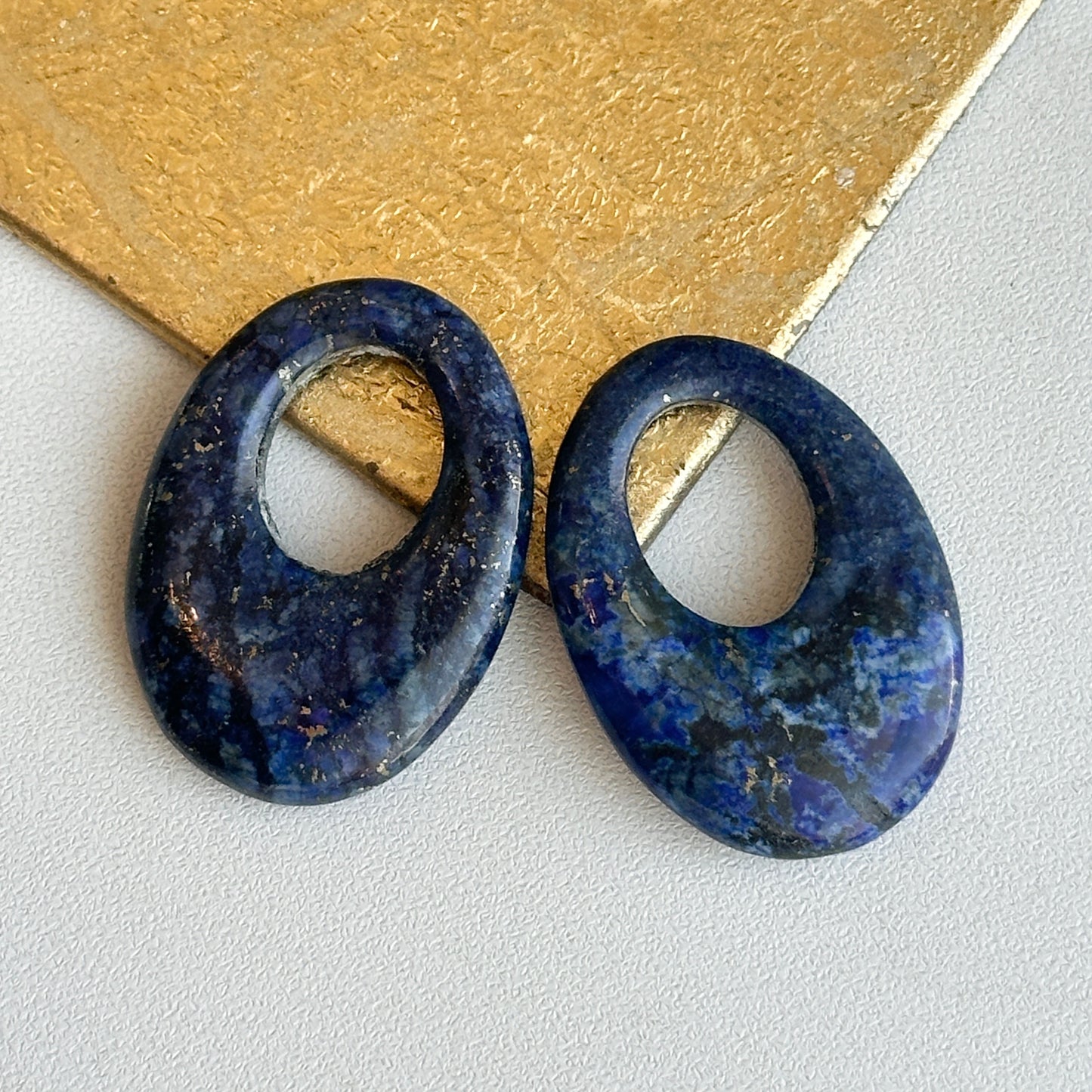 Estate Blue Lapis Oval Earring Charms