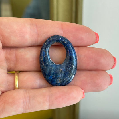 Estate Blue Lapis Oval Earring Charms