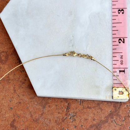 18KT Yellow Gold .70mm Cable Neck Wire Necklace - LSJ