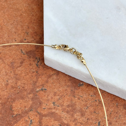 18KT Yellow Gold .70mm Cable Neck Wire Necklace - LSJ