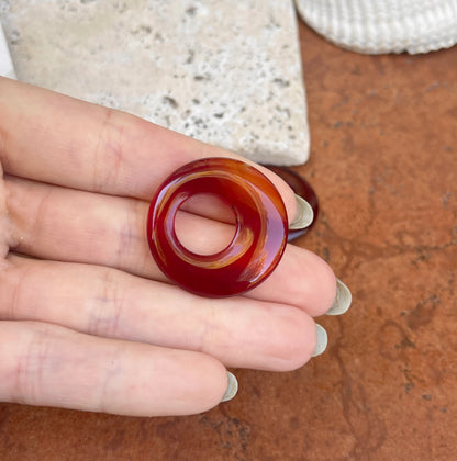 Estate Carnelian Round Earring Charms