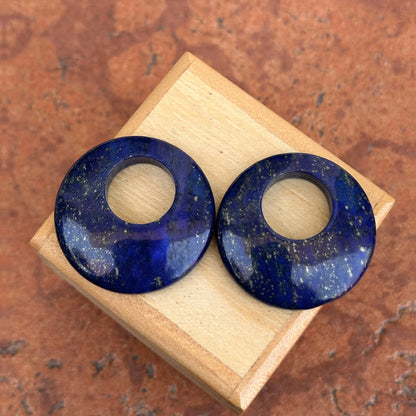 Estate Blue Lapis Round Earring Charms