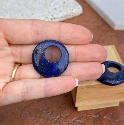 Estate Blue Lapis Round Earring Charms