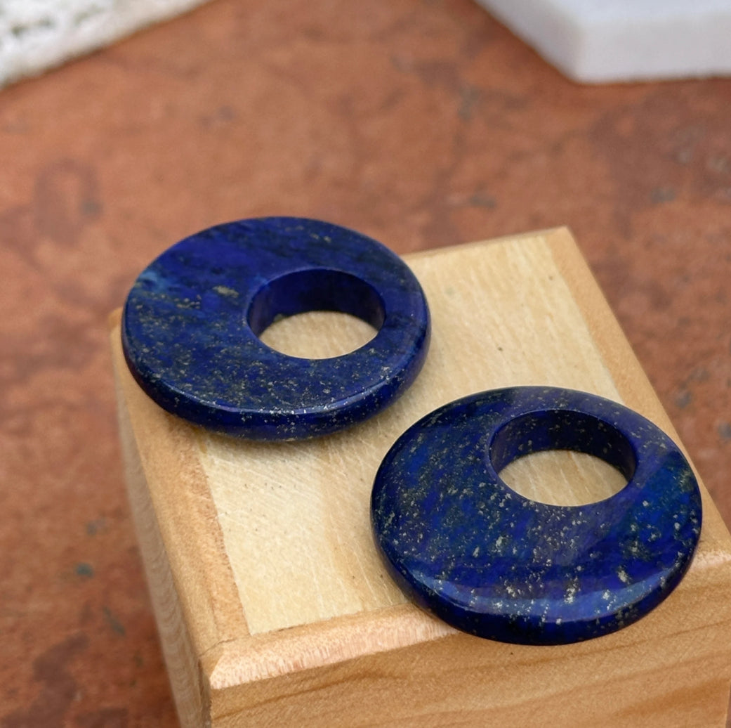 Estate Blue Lapis Round Earring Charms