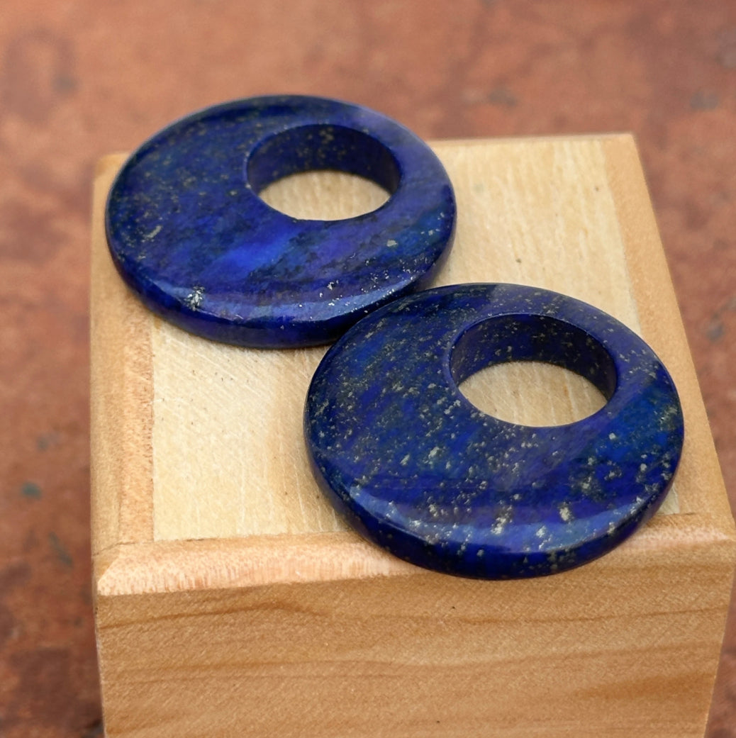 Estate Blue Lapis Round Earring Charms