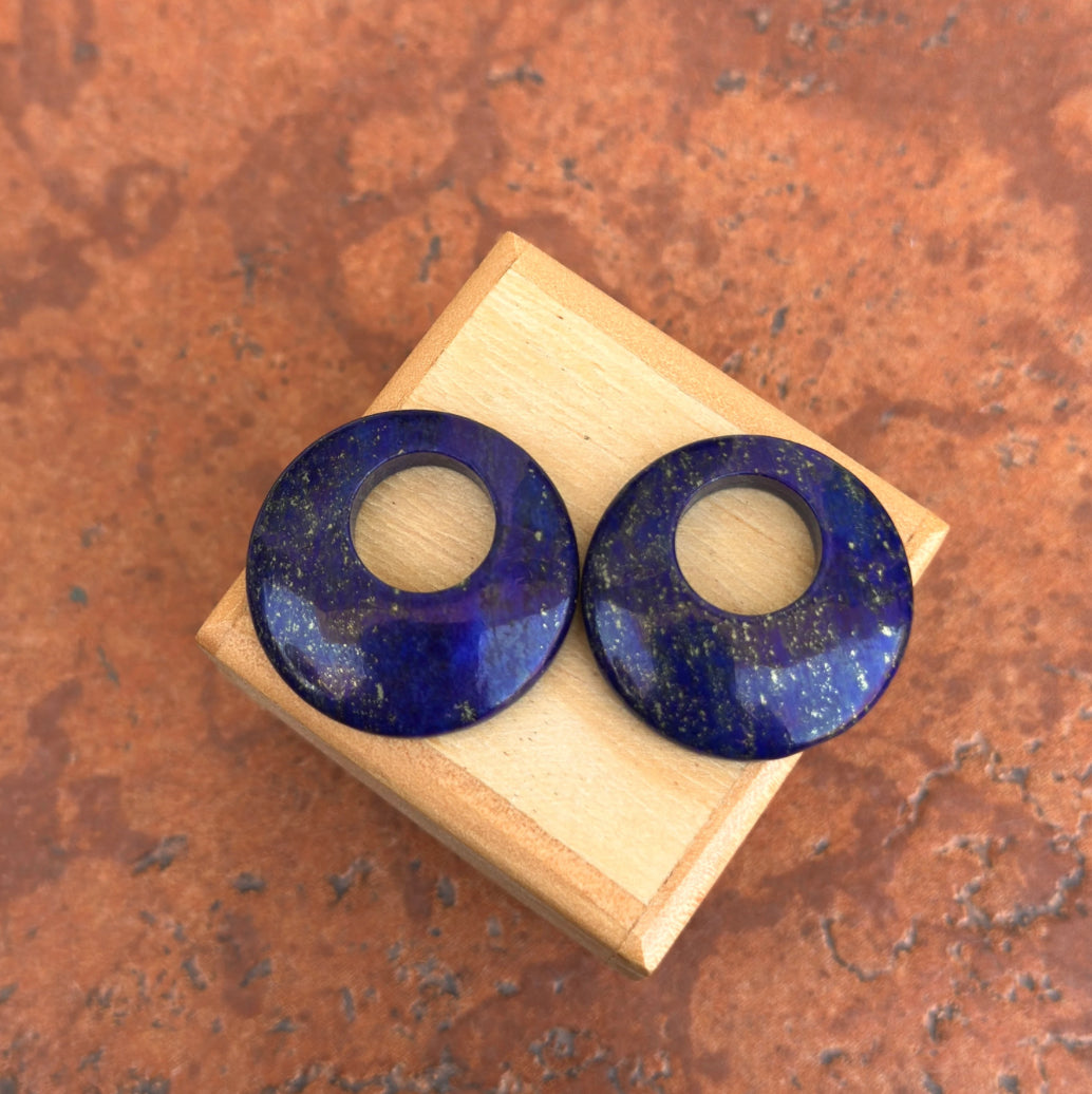 Estate Blue Lapis Round Earring Charms