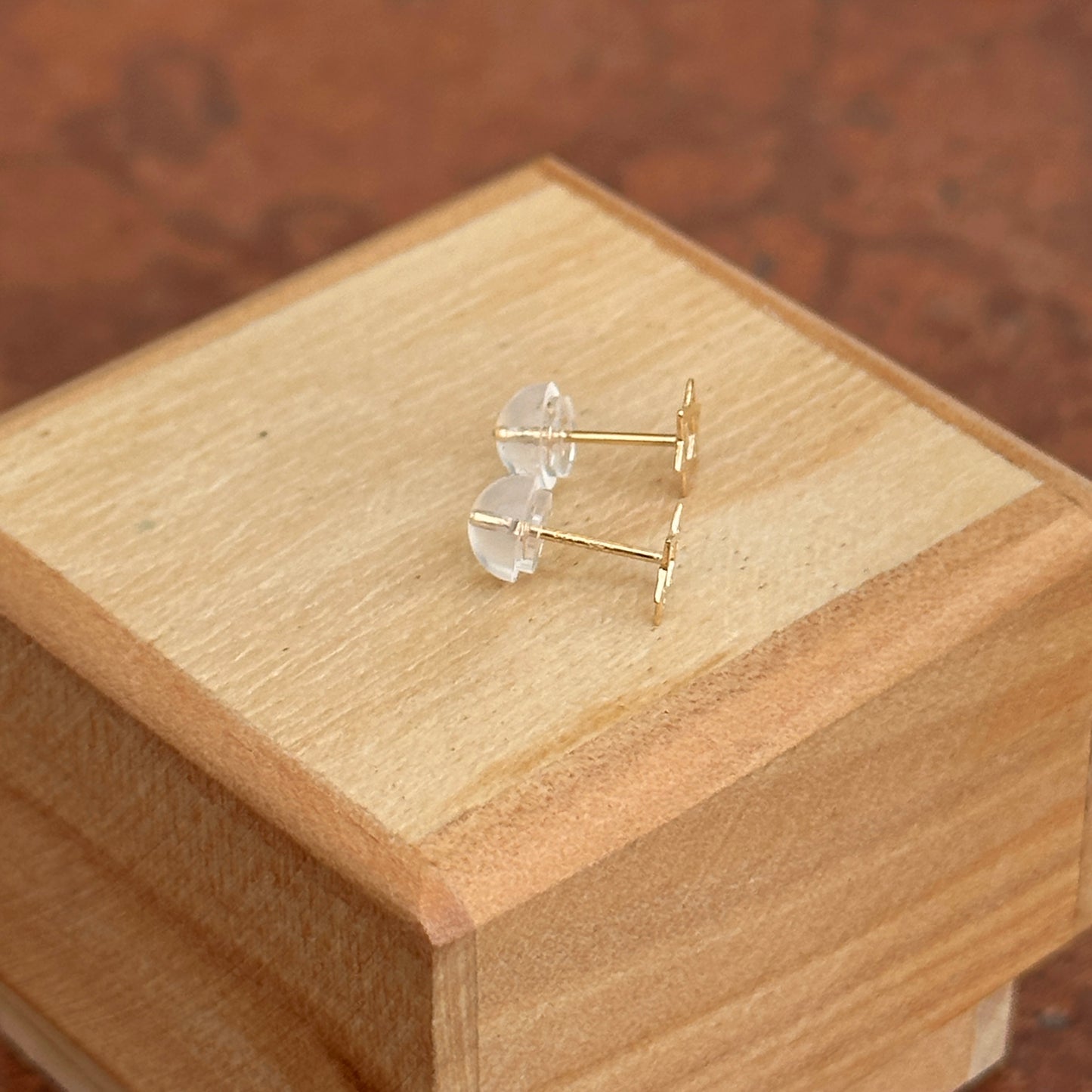 14KT Yellow Gold Mini Star of David Stud Earrings