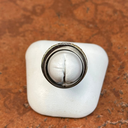 Estate 18KT White Gold Yellow Sapphire, Tsavorite Green Garnet + Ruby Ring - LSJ