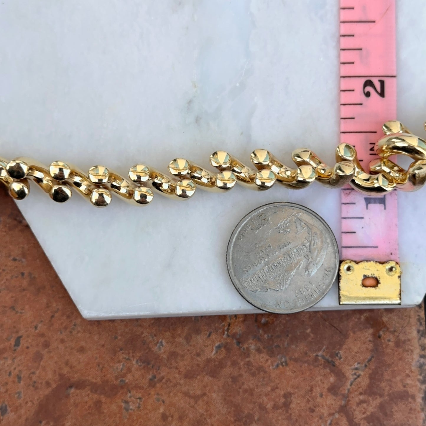 Estate 14KT Yellow Gold Florentine San Marco Bracelet