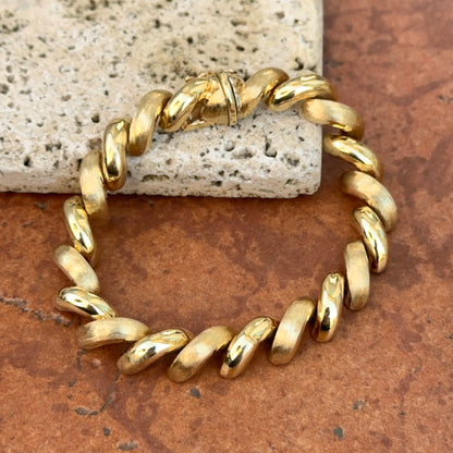 Estate 14KT Yellow Gold Florentine San Marco Bracelet