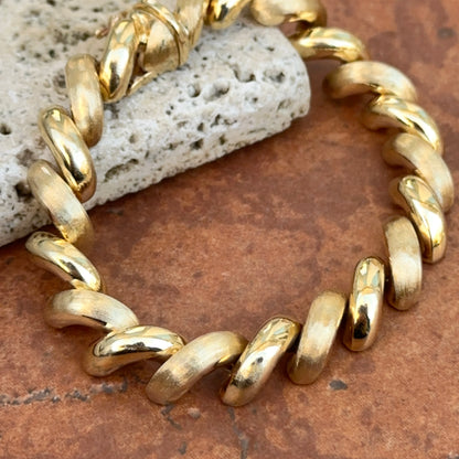 Estate 14KT Yellow Gold Florentine San Marco Bracelet