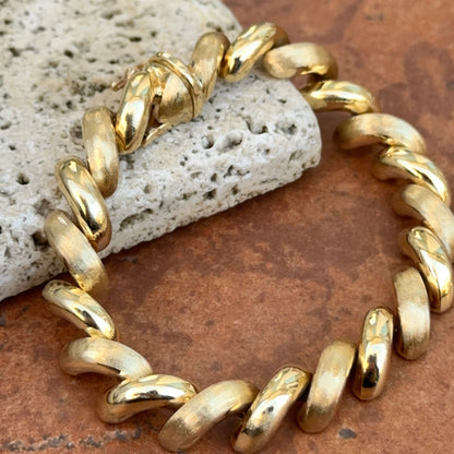 Estate 14KT Yellow Gold Florentine San Marco Bracelet