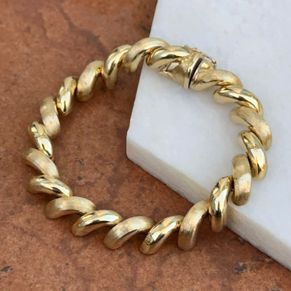 Estate 14KT Yellow Gold Florentine San Marco Bracelet