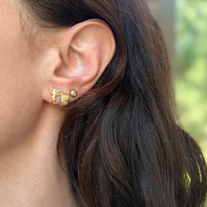 14KT Yellow Gold Baby Angel Stud Earrings