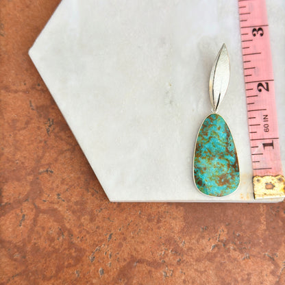 Sterling Silver Irregular Arizona Turquoise Pendant Slide