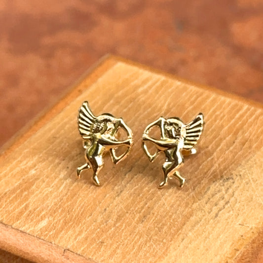 14KT Yellow Gold Baby Angel Stud Earrings