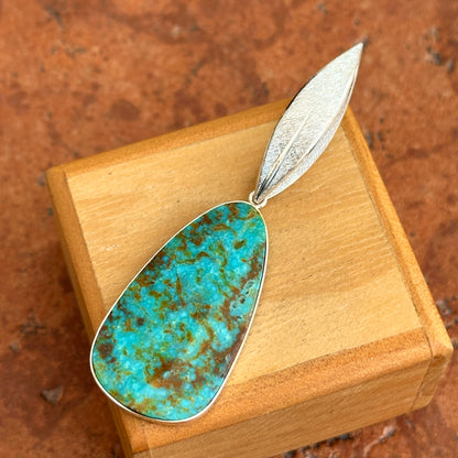 Sterling Silver Irregular Arizona Turquoise Pendant Slide
