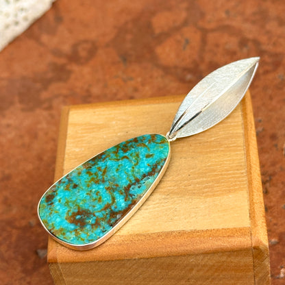 Sterling Silver Irregular Arizona Turquoise Pendant Slide