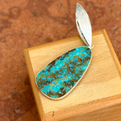 Sterling Silver Irregular Arizona Turquoise Pendant Slide