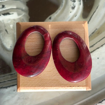 Poppy Jasper Oval Earring Charms