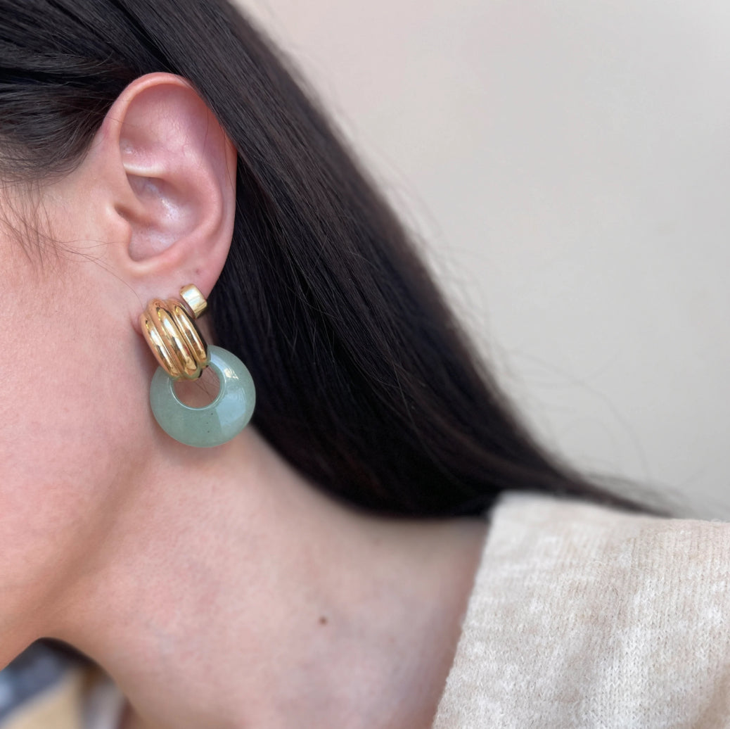 Aventurine Green Jade Earring Charms