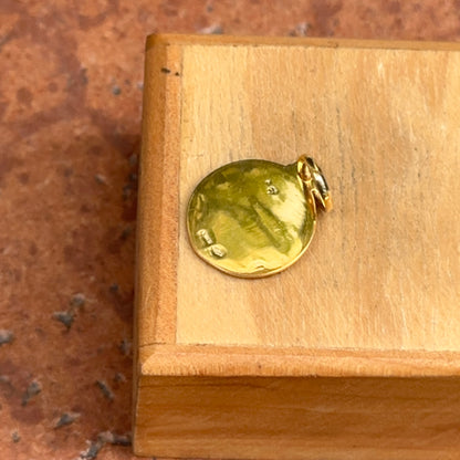 14KT Yellow Gold Polished St Lucia Medal Pendant 16mm