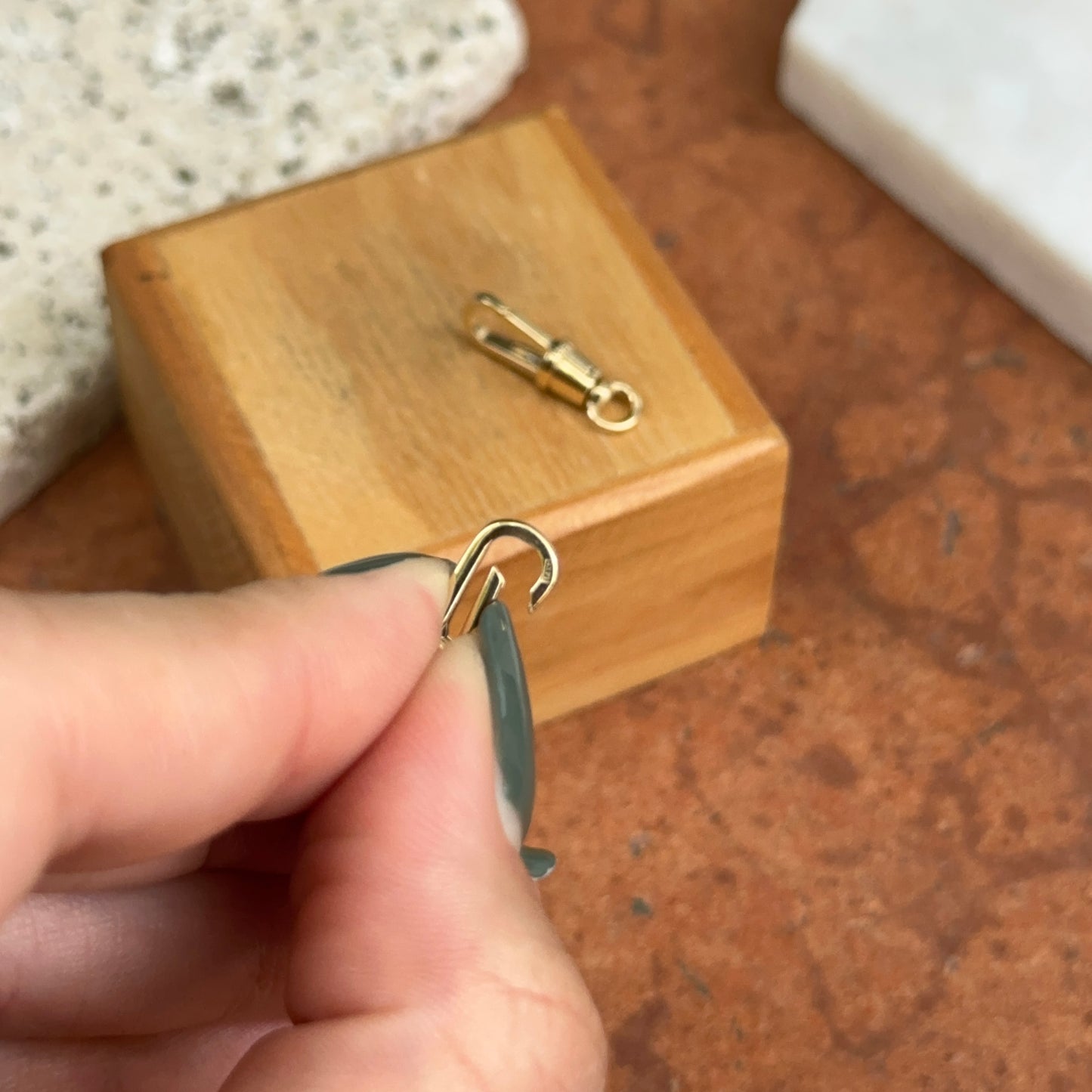 14KT Yellow Gold Swivel Clasp Charm Holder