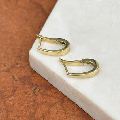 Estate 14KT Yellow Gold Half-Hoop Earrings