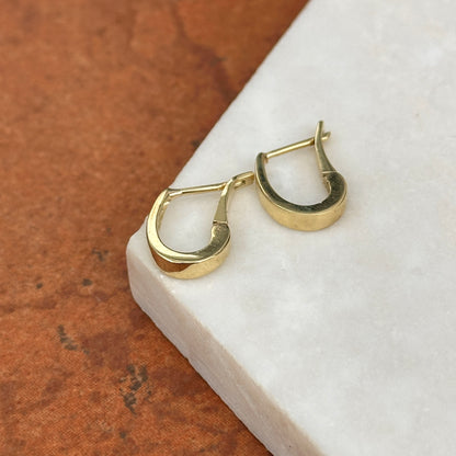 Estate 14KT Yellow Gold Half-Hoop Earrings