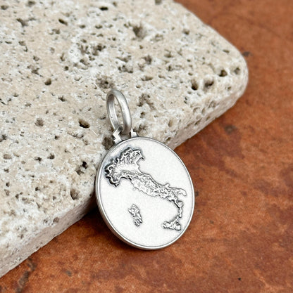 Sterling Silver Italy Medal Pendant