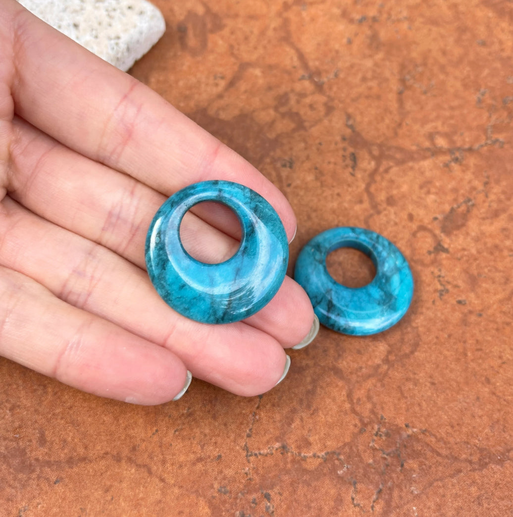 Blue Gemstone Oval Earring Charms