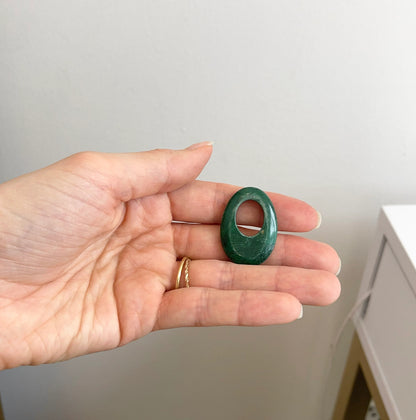 Green Howlite Oval Earring Charms