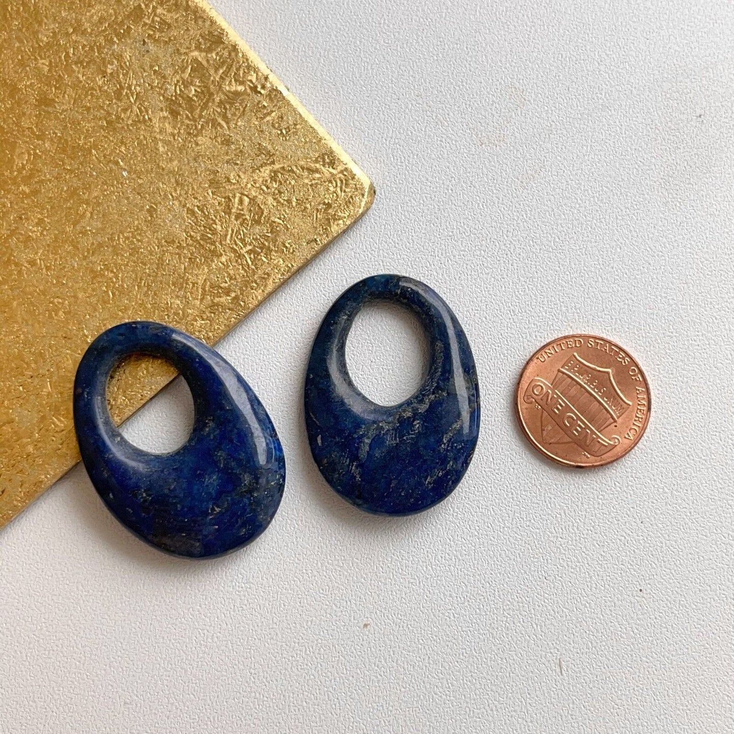 Blue Lapis Oval Earring Charms