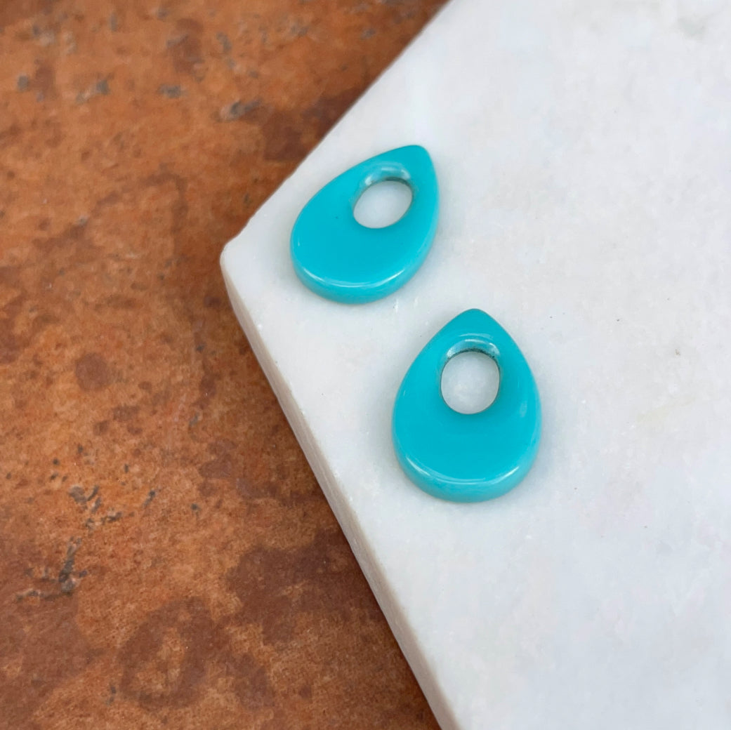 Estate Turquoise Oval Earring Charms