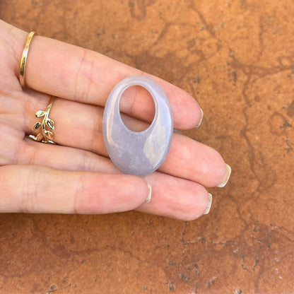 Vintage Gray Quartz Oval Earring Charms