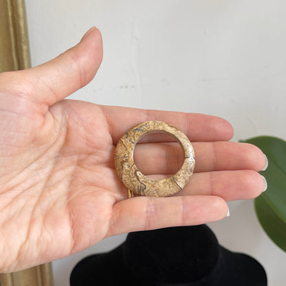 Estate Picture Jasper Round Earring Charms