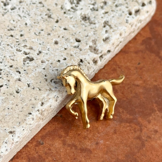 Estate Gold-Tone 3D Horse Pin Brooch