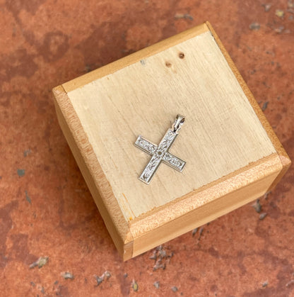 14KT White Gold Greek Cross Pendant