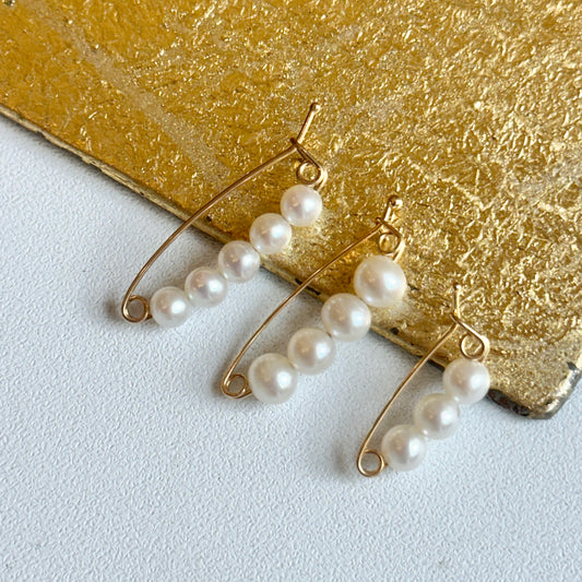 14KT Yellow Gold Freshwater Pearls Pearl Shortener Clasp