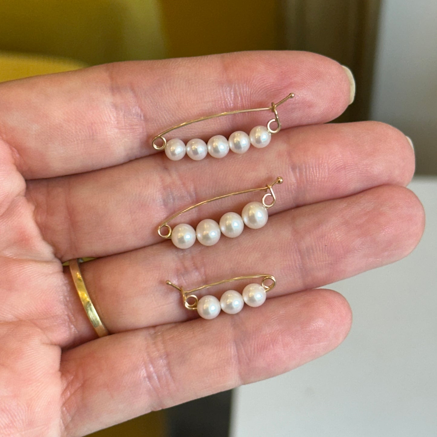 14KT Yellow Gold Freshwater Pearls Pearl Shortener Clasp