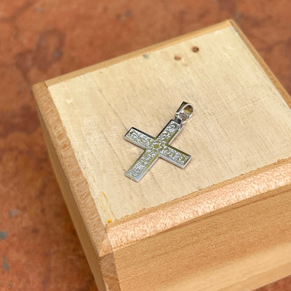 14KT White Gold Greek Cross Pendant