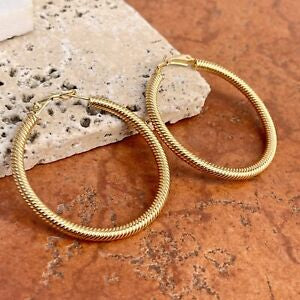 14KT Yellow Gold Twisted Hoop Earrings