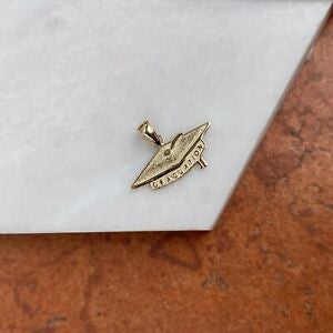 14KT Yellow Gold Graduation Cap Charm