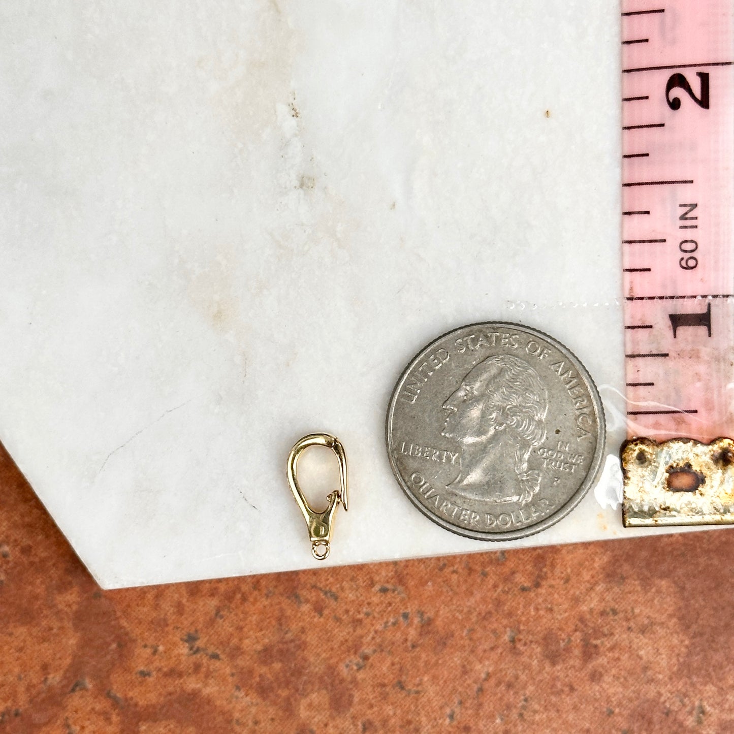 14KT Yellow Gold Diamond Oval Hinged Pendant Enhancer Bail