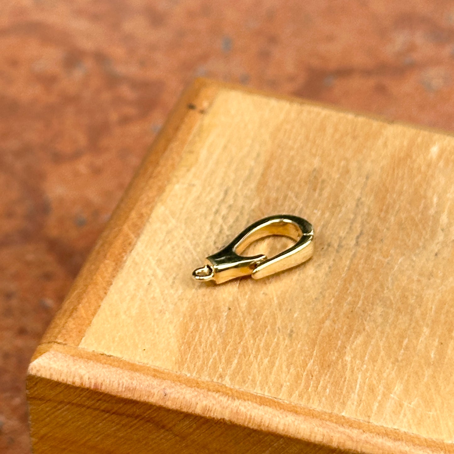 14KT Yellow Gold Diamond Oval Hinged Pendant Enhancer Bail