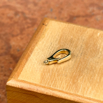 14KT Yellow Gold Diamond Oval Hinged Pendant Enhancer Bail
