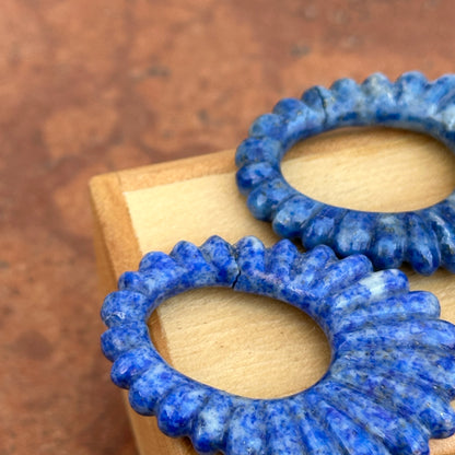 Estate Blue Lapis Oval Earring Charms